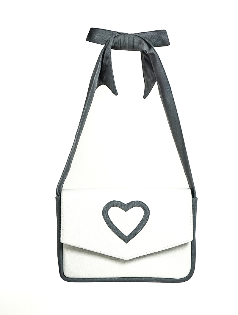 VALENTINE CLUTCH CHARCOAL