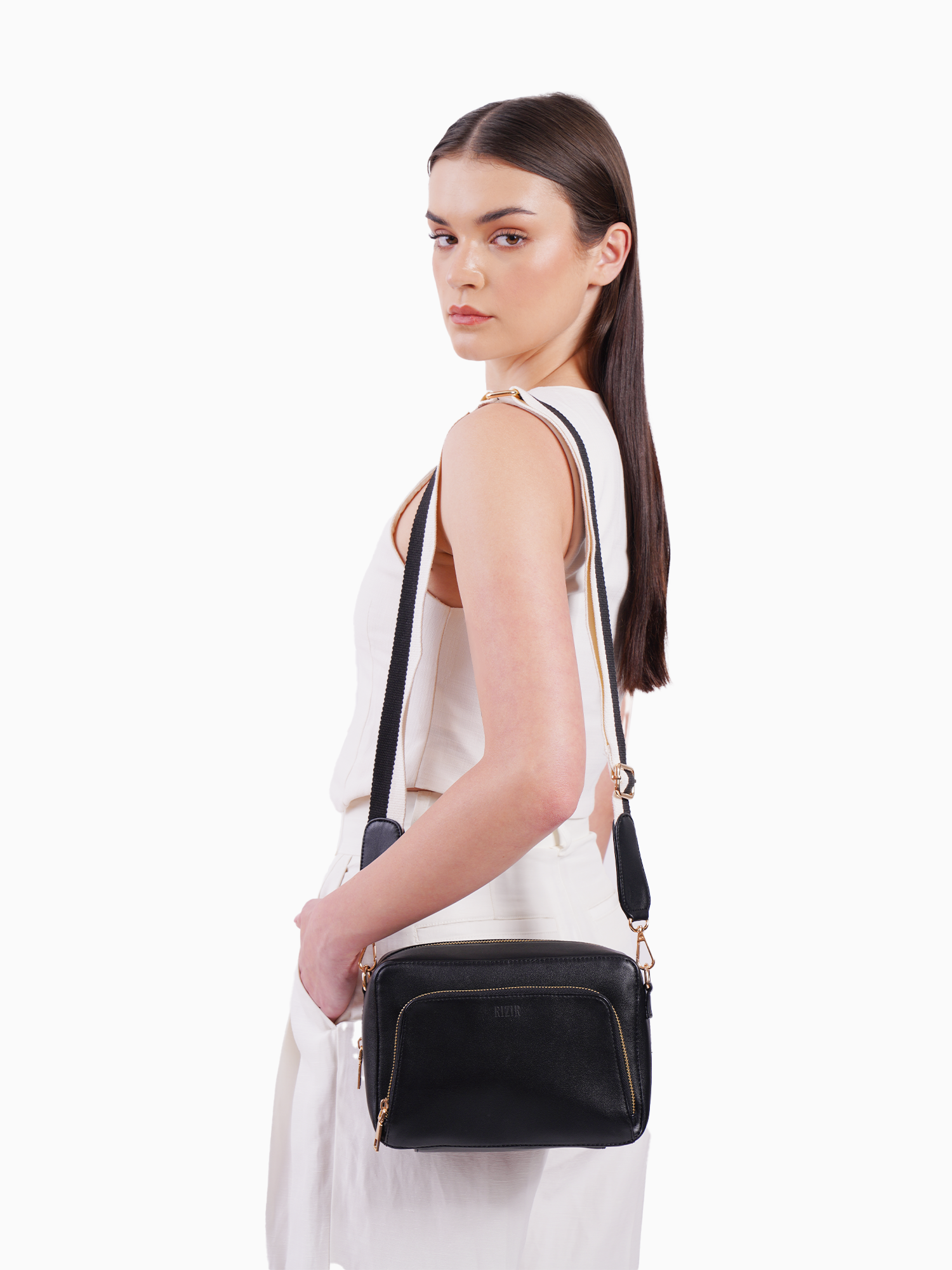 MAVEN CROSSBODY BAG - BLACK - Rizir