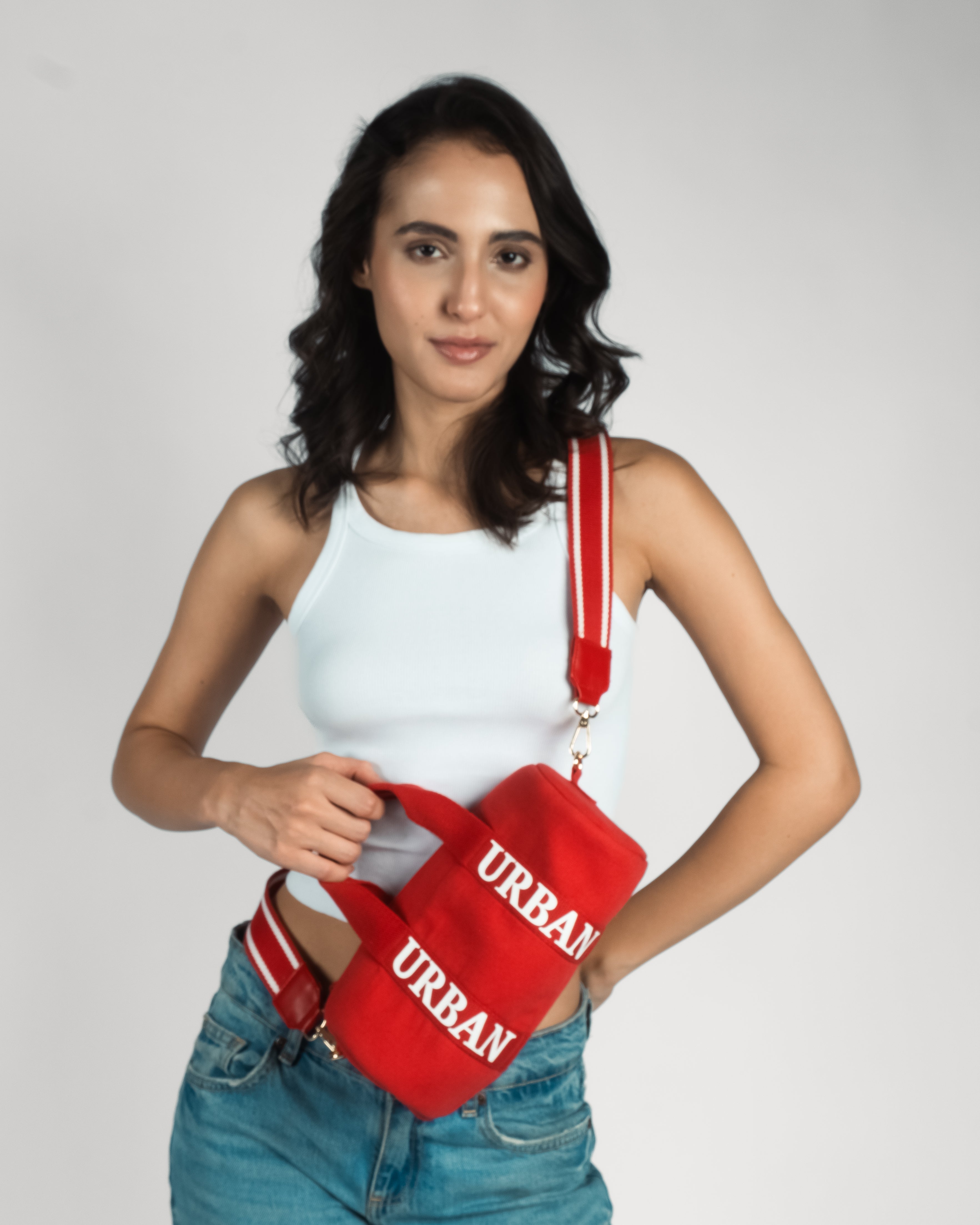 MINI URBAN DUFFLE TOTE RED