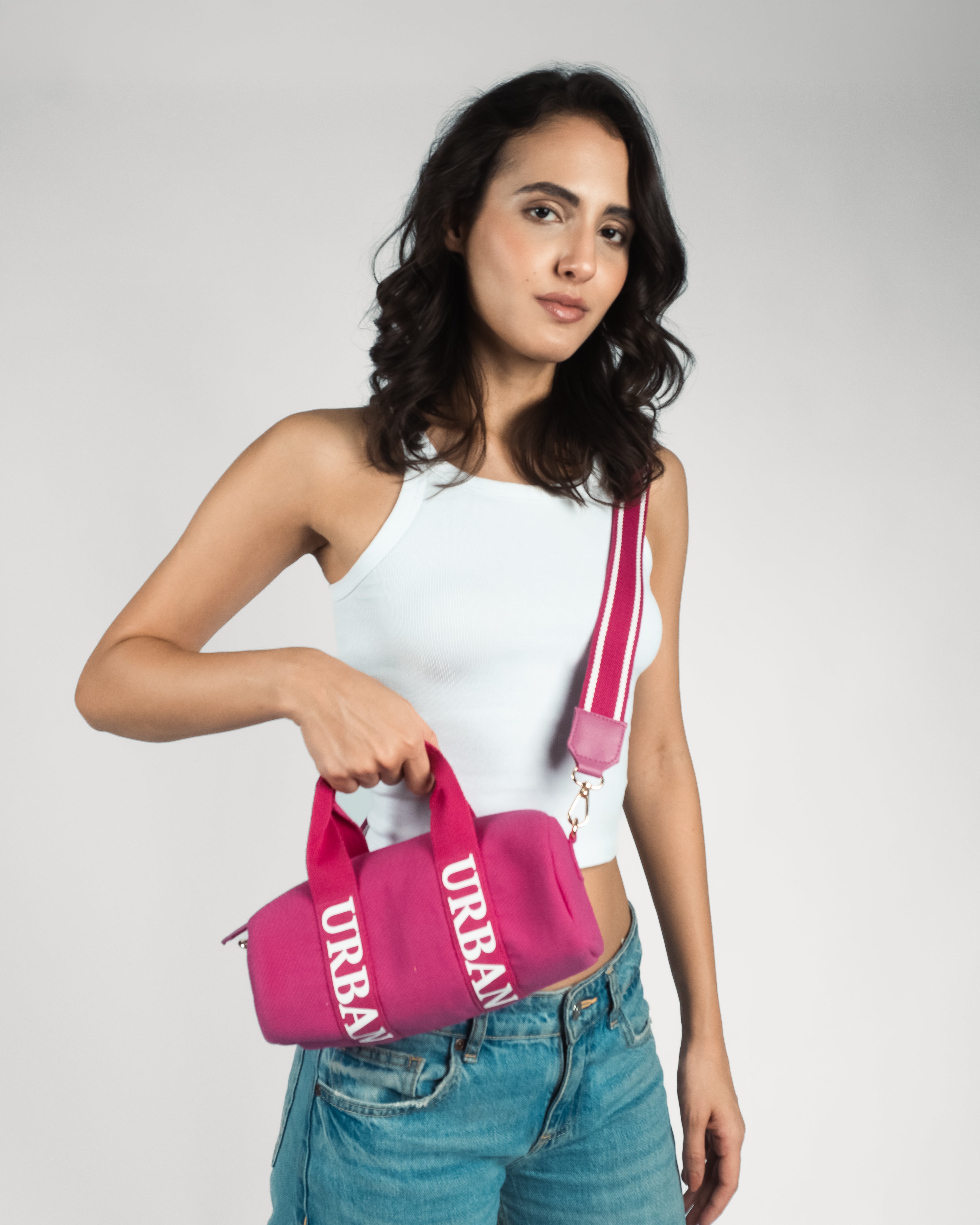 MINI URBAN DUFFLE TOTE HOT PINK - Rizir
