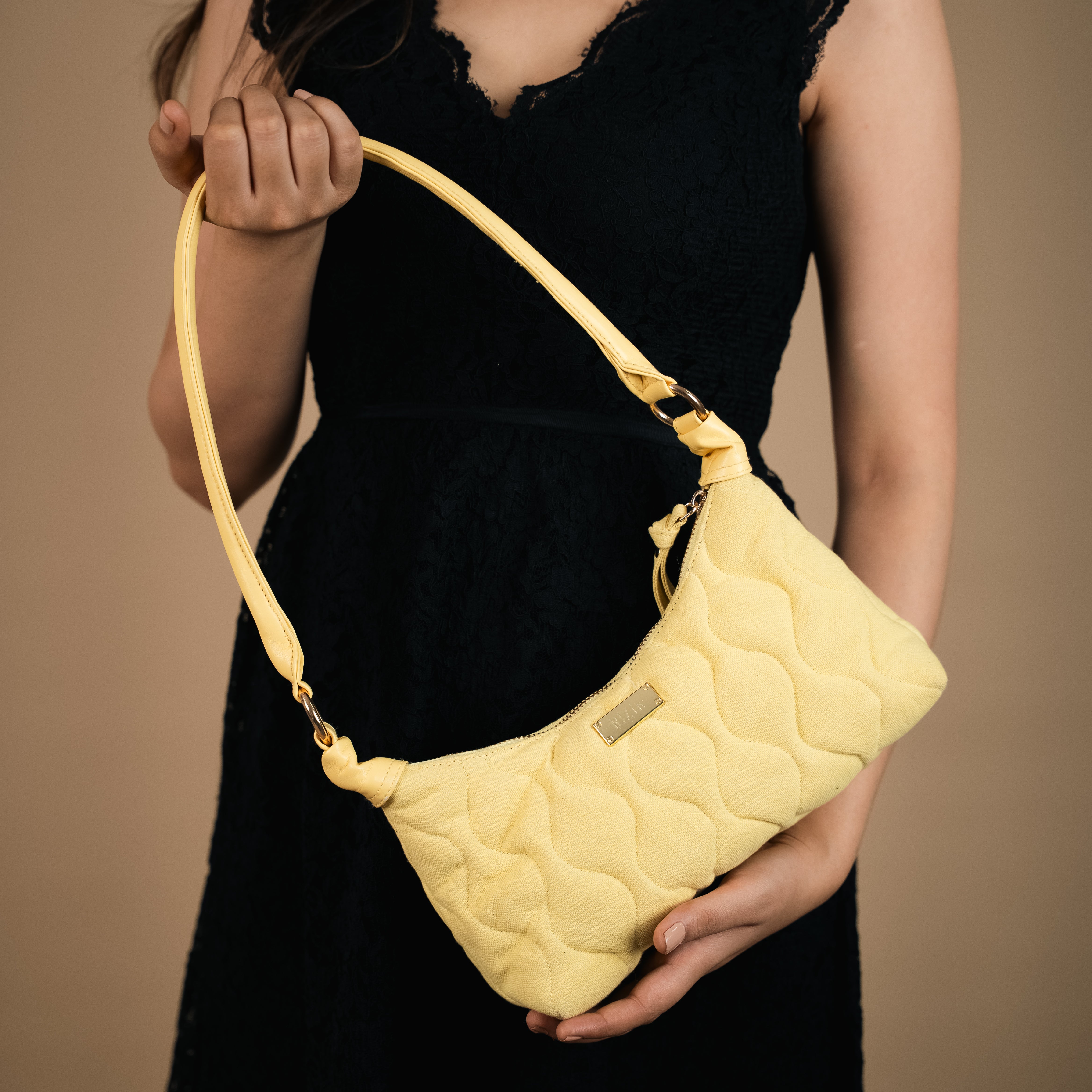 The Classic Quilted Yellow Bag
