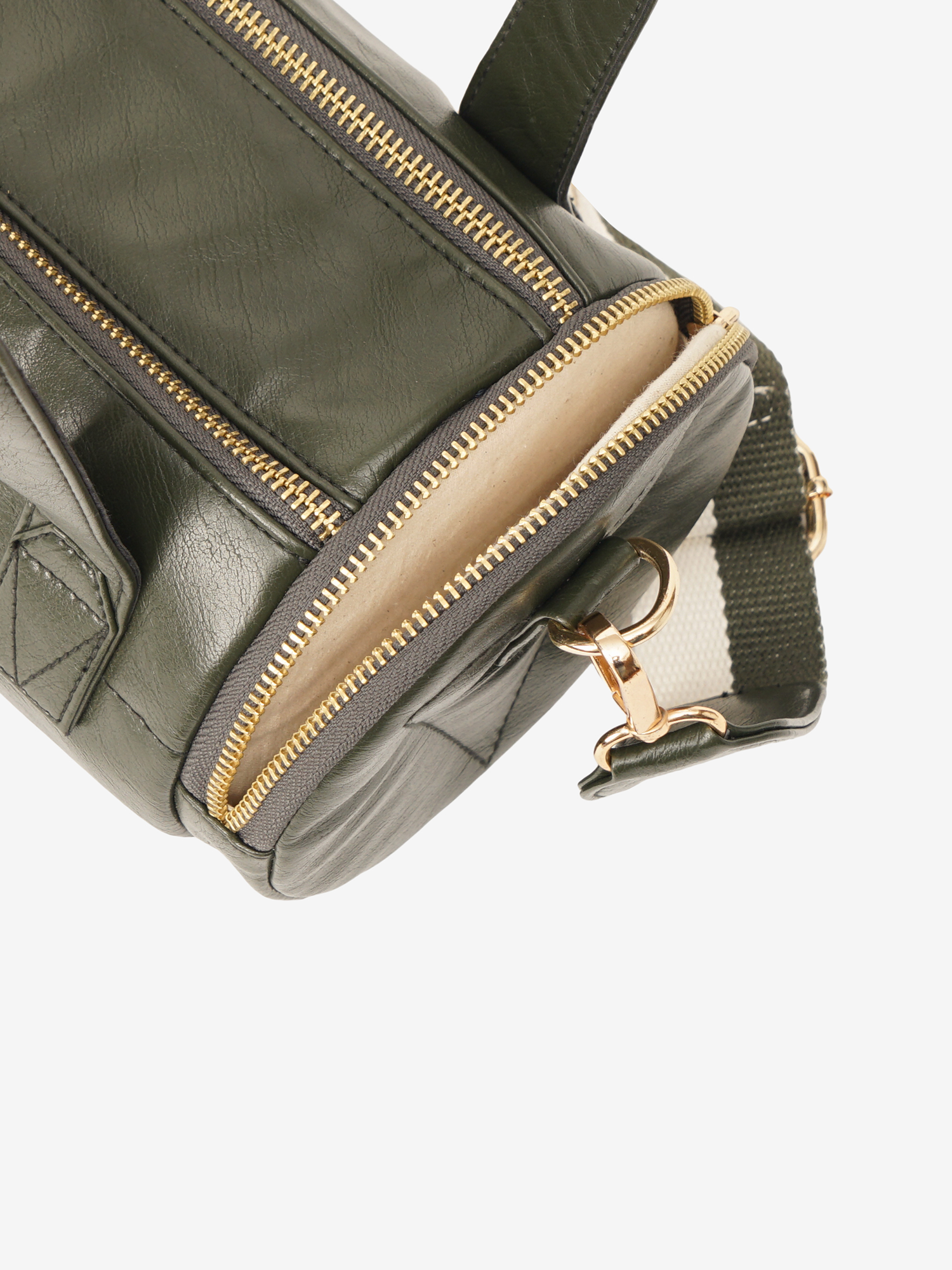 Crossbody bag in olive green colour