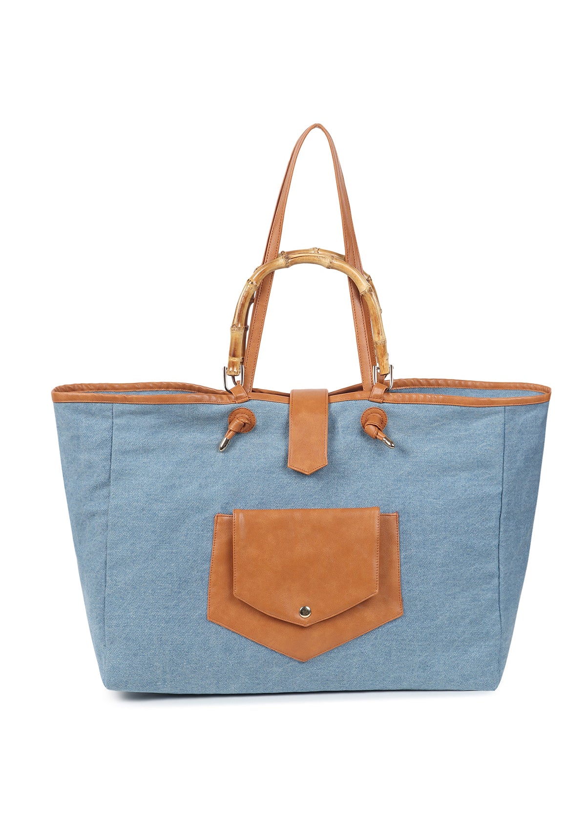 BAMB BROWN DENIM BAG - Rizir