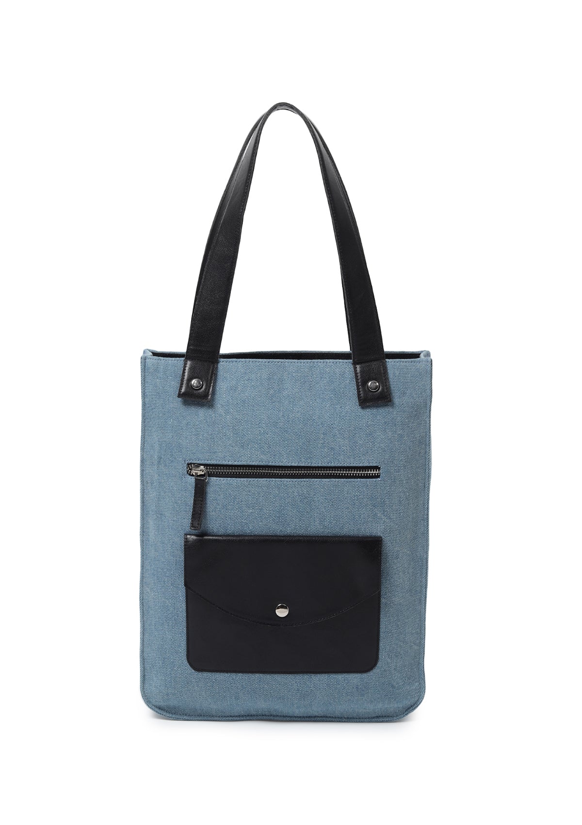 Black denim outlet bag