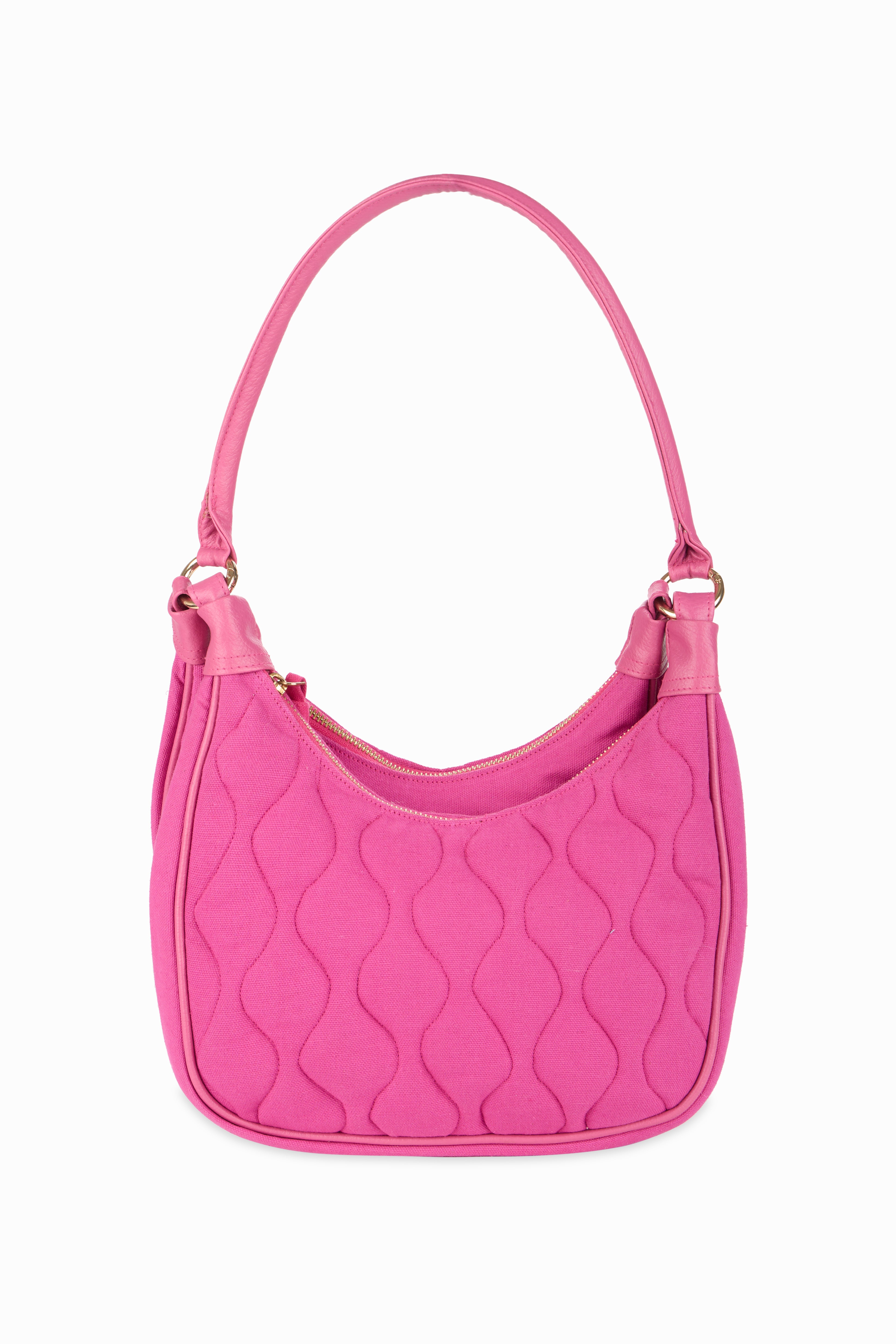 Elite Dual Quilted Hot Pink Sling Bag - Rizir
