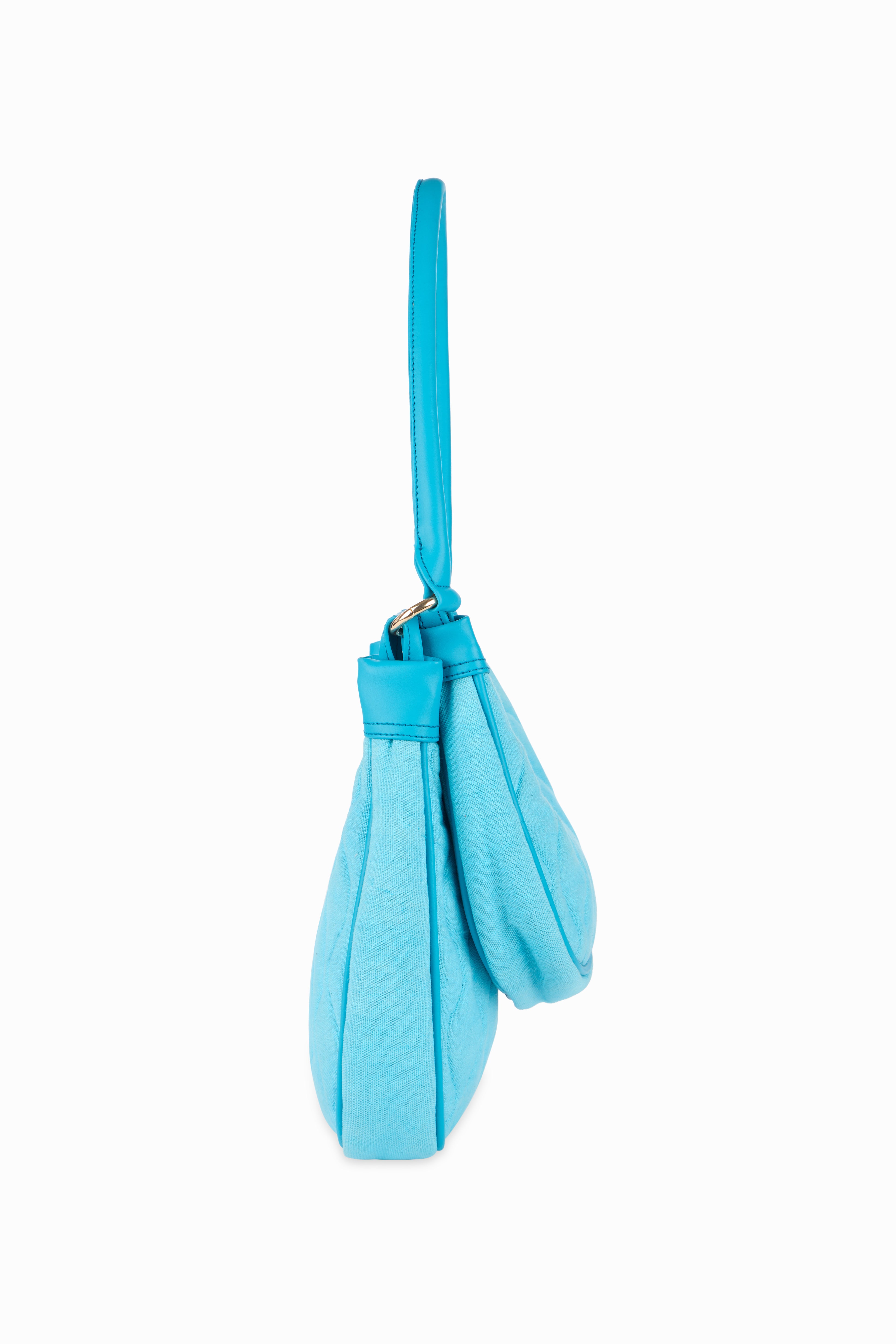 Elite Dual Quilted Blue Sling Bag