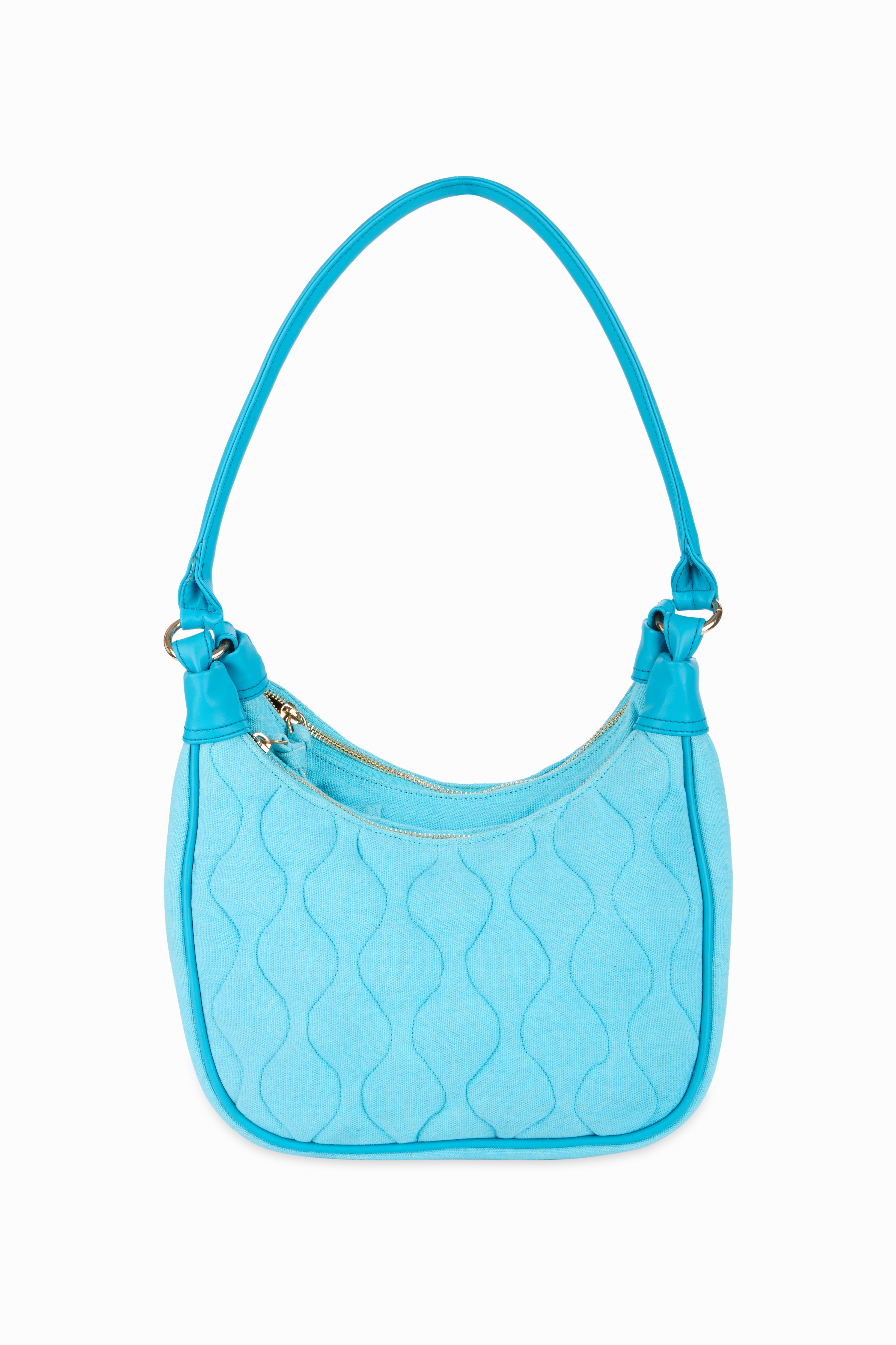 Elite Dual Quilted Blue Sling Bag