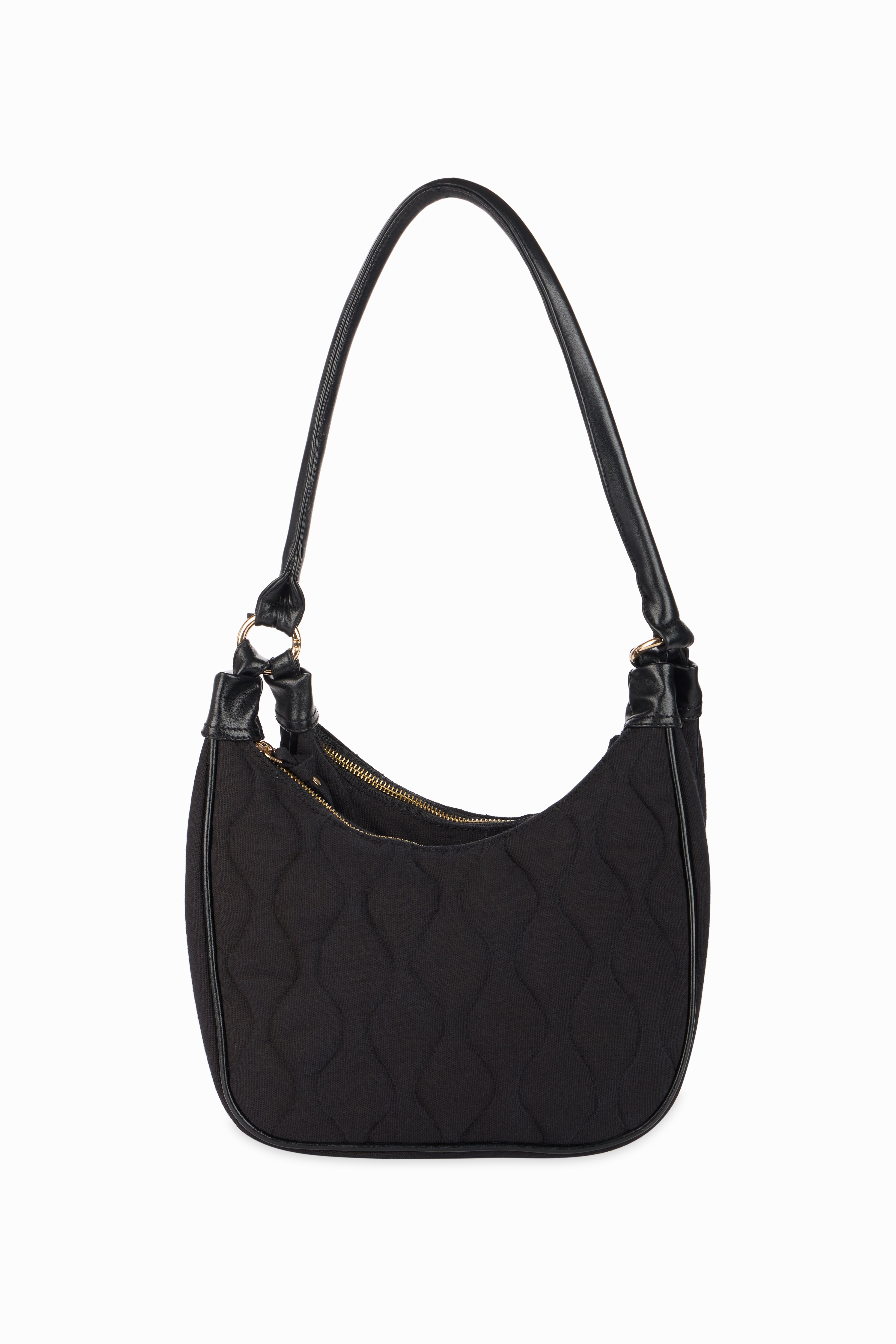 Elite Dual Quilted Black Sling Bag