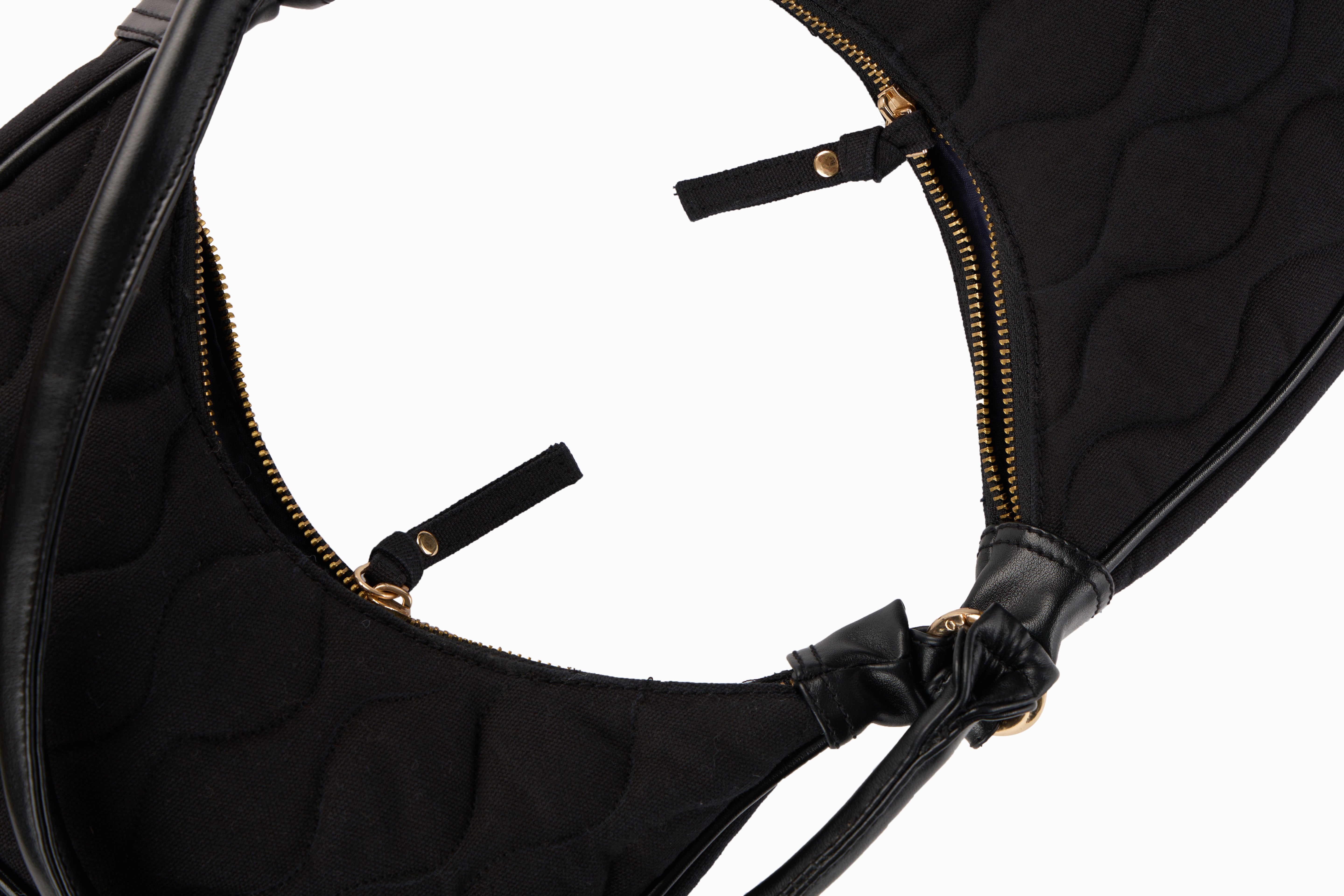 Elite Dual Quilted Black Sling Bag