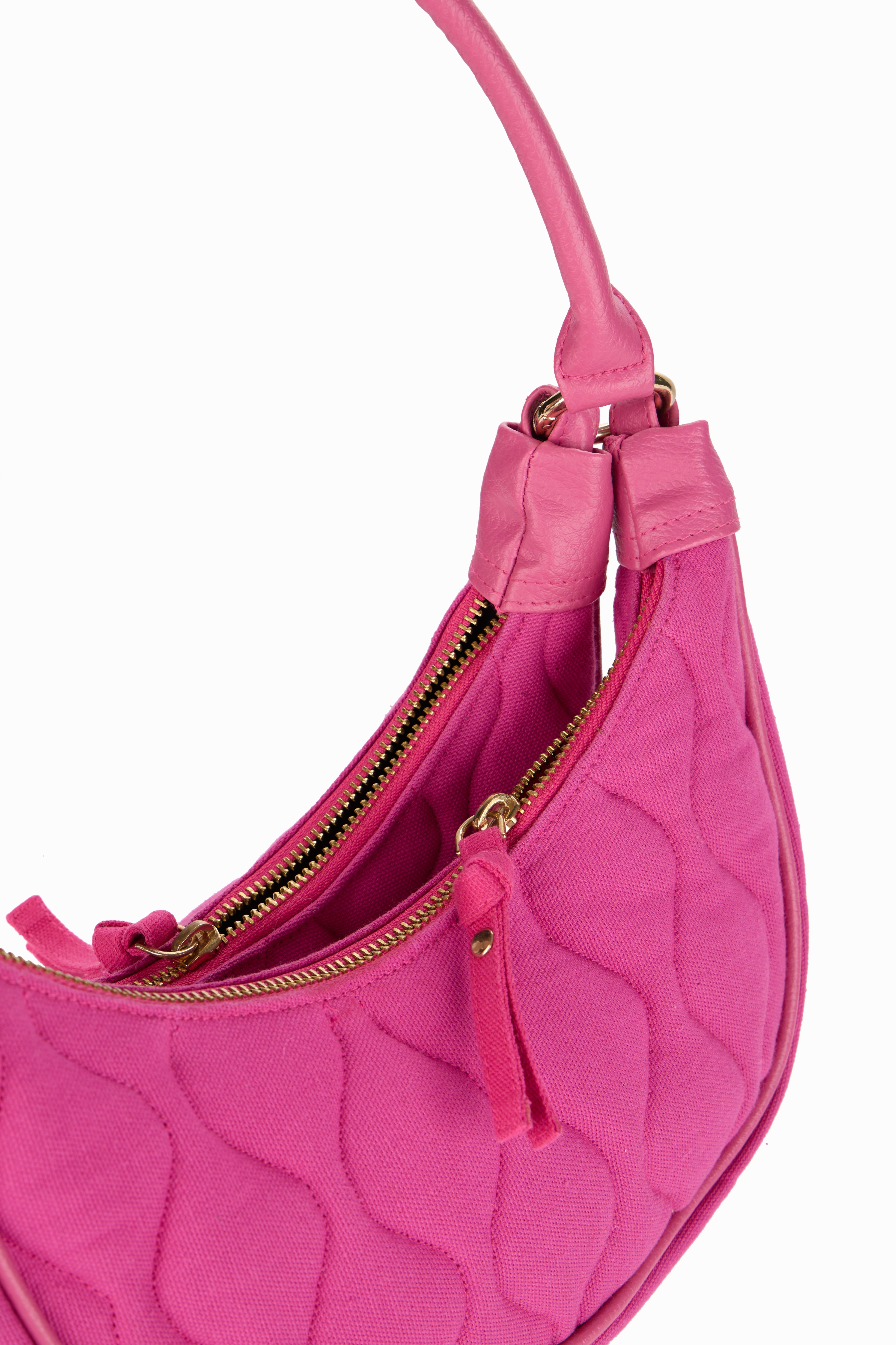 Elite Dual Quilted Hot Pink Sling Bag - Rizir