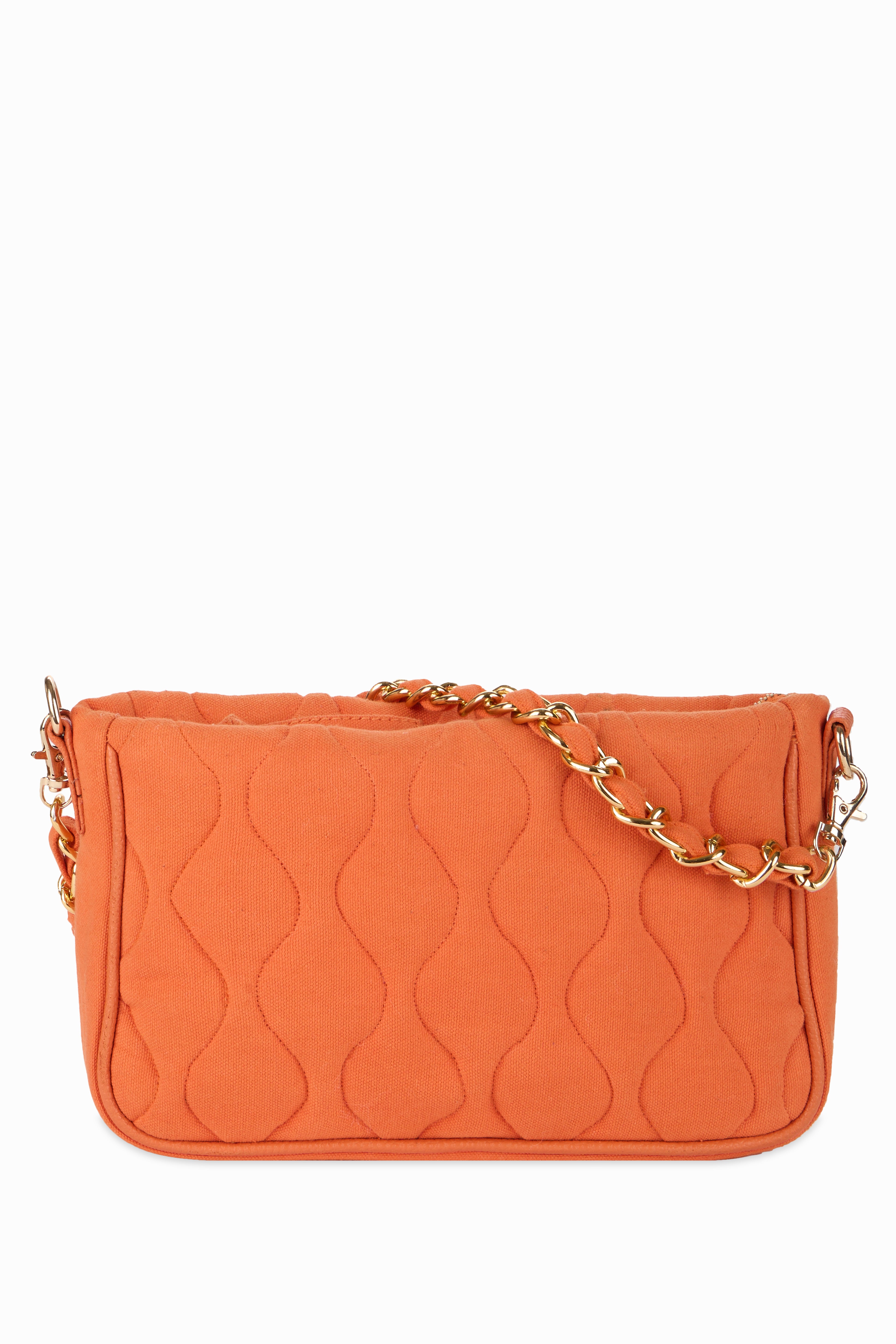 Retro Quilted Orange Sling Bag - Rizir