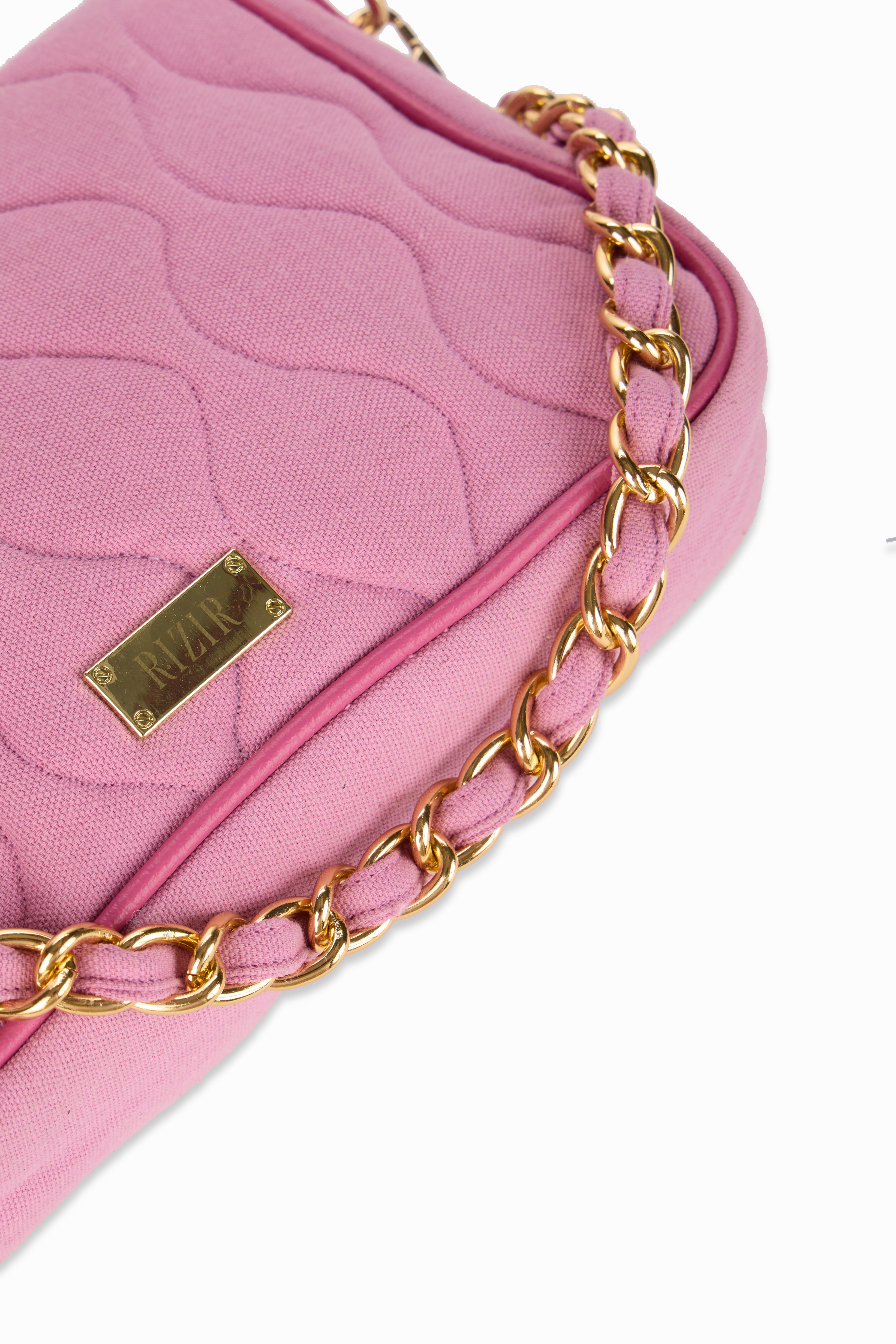 Retro Quilted Pink Sling Bag - Rizir