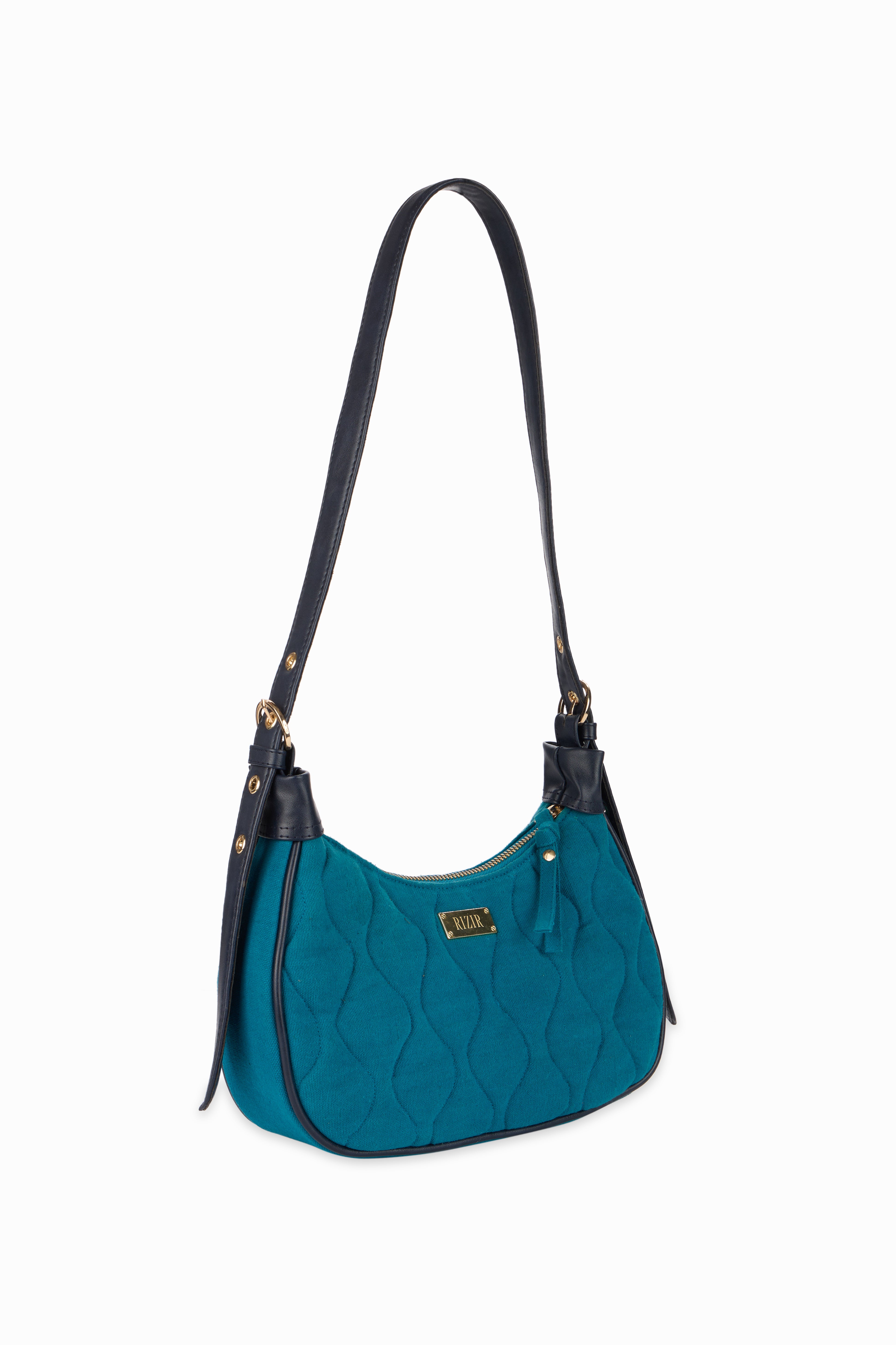 Quilted Pop Blue Sling Bag