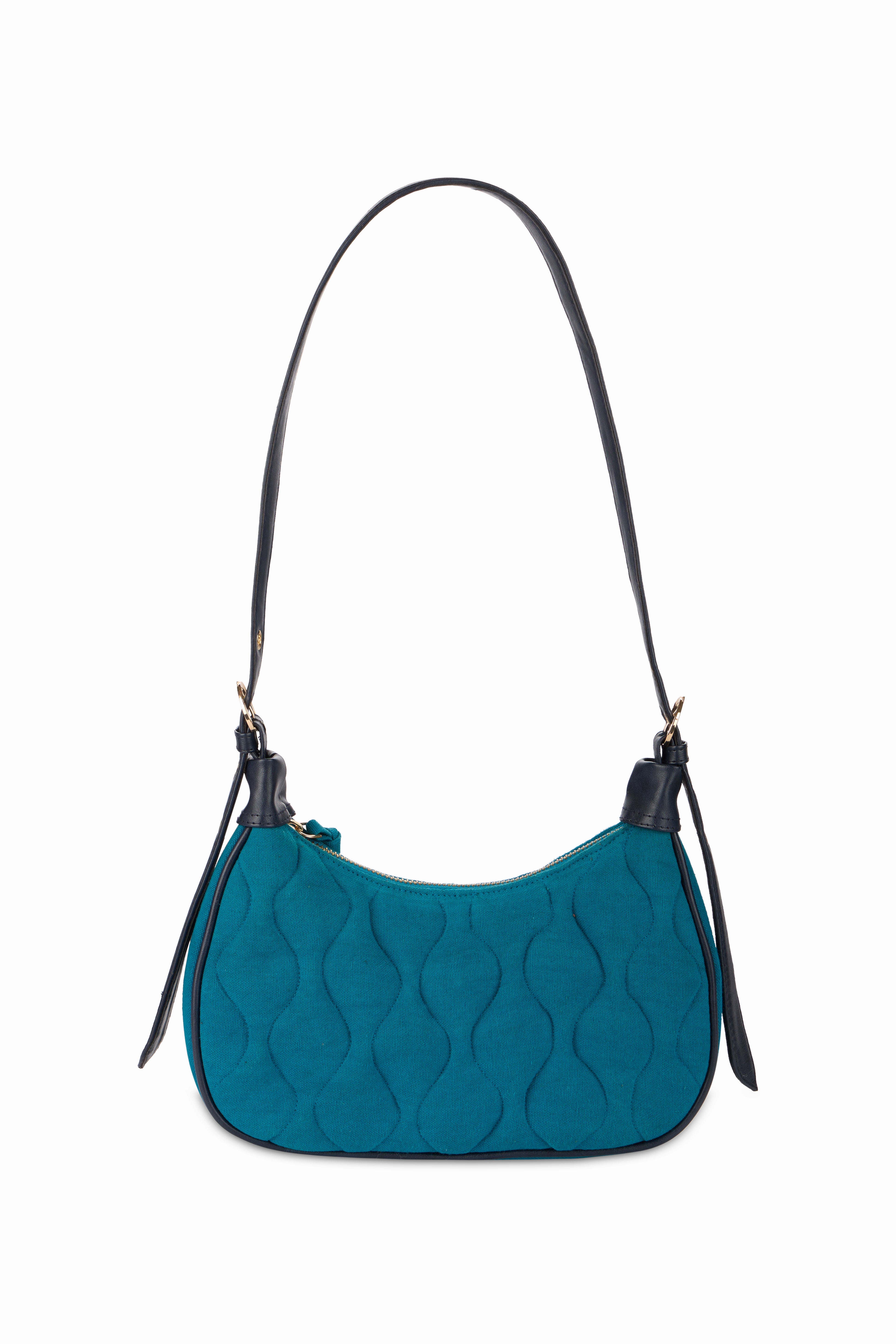 Quilted Pop Blue Sling Bag