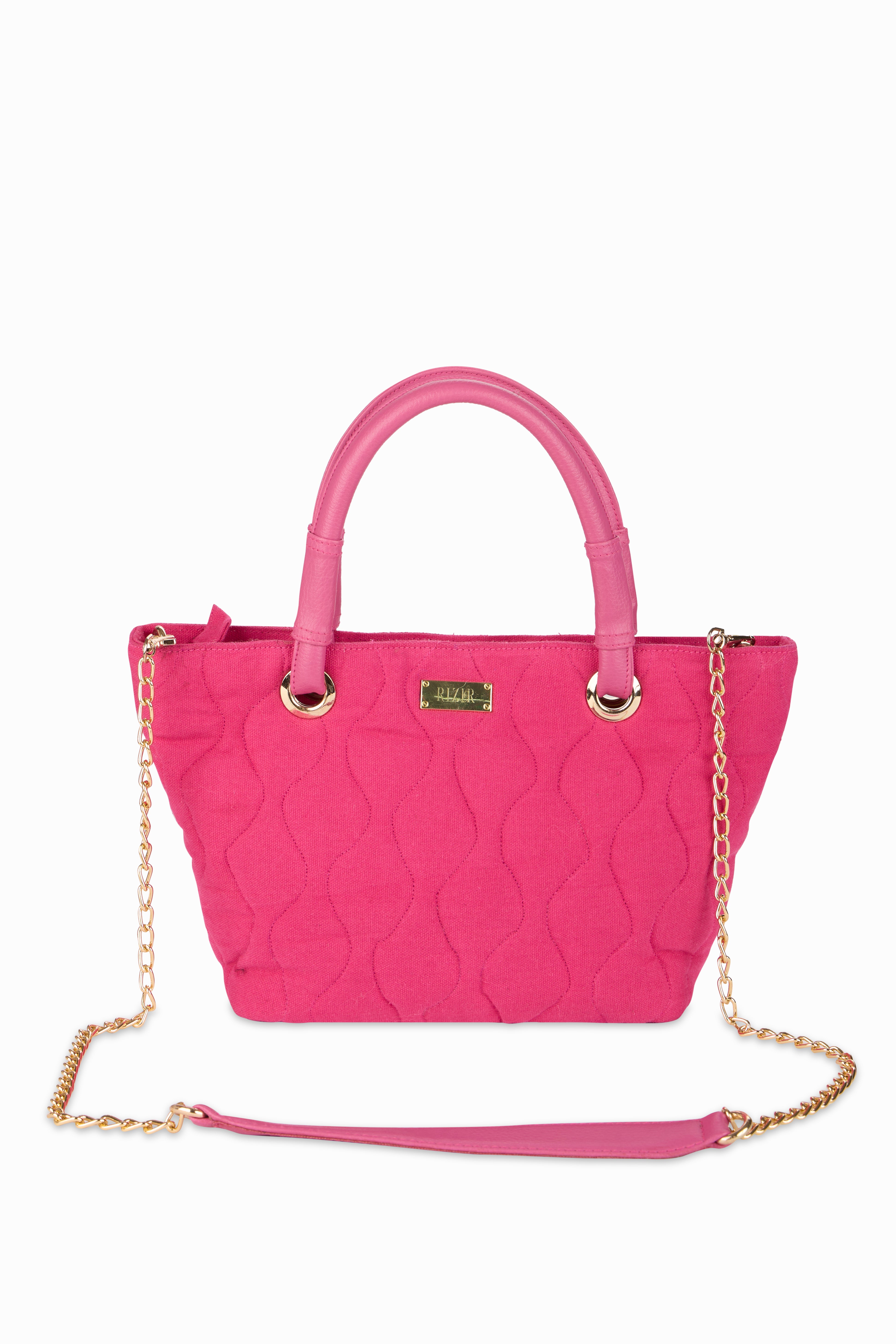 Bucket Quilted Hot Pink Sling Bag - Rizir
