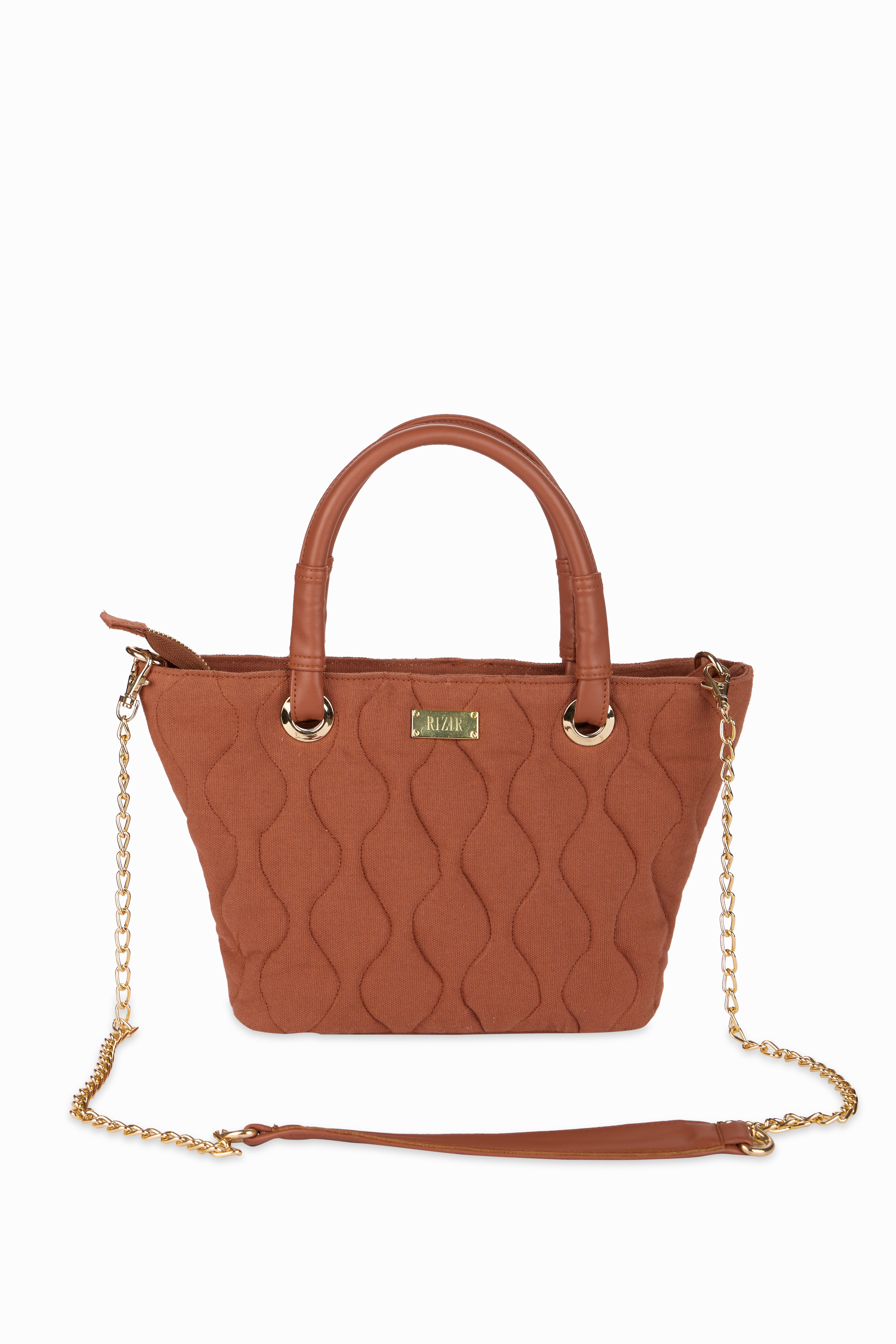 Bucket Quilted Brown Sling Bag