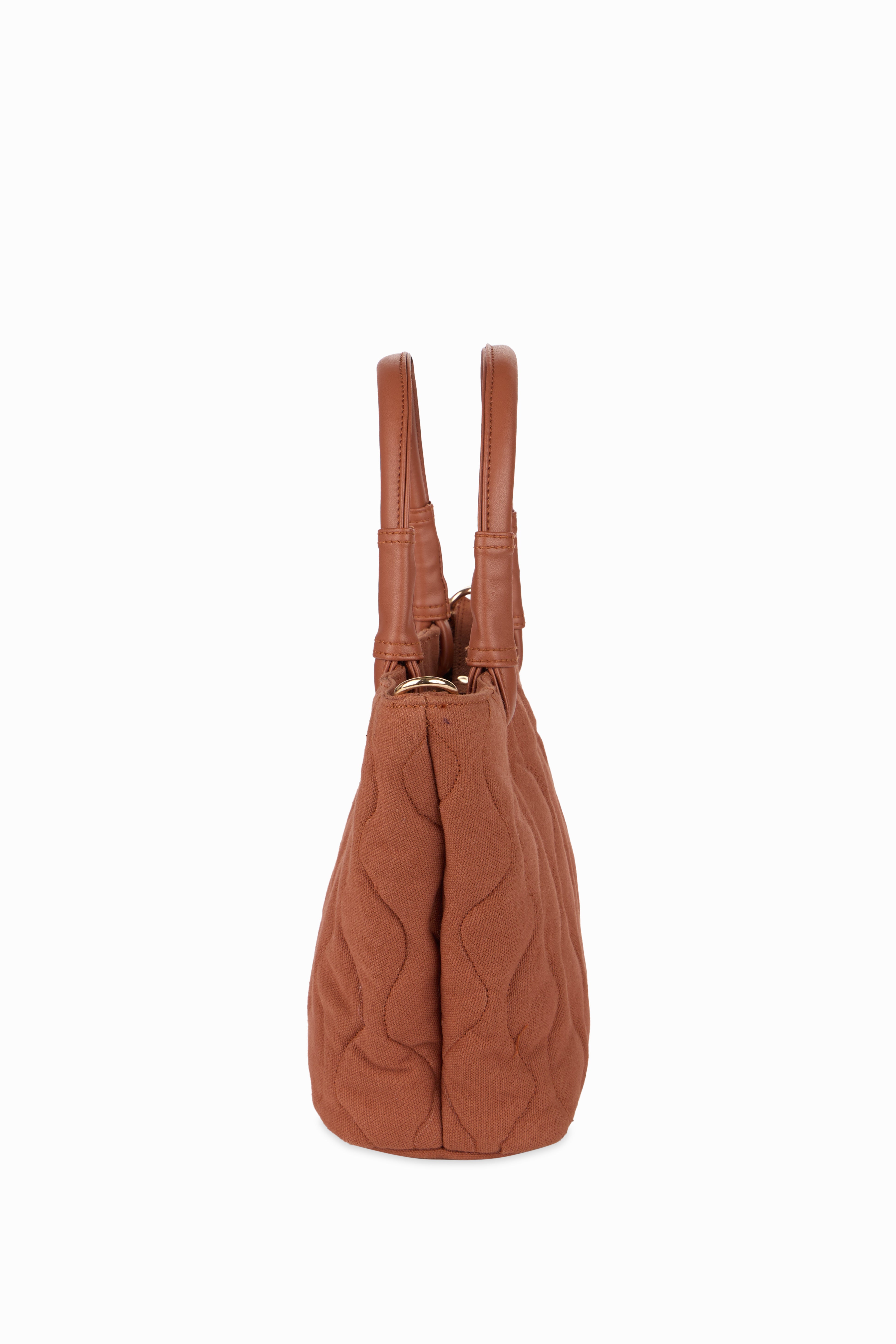 Bucket Quilted Brown Sling Bag