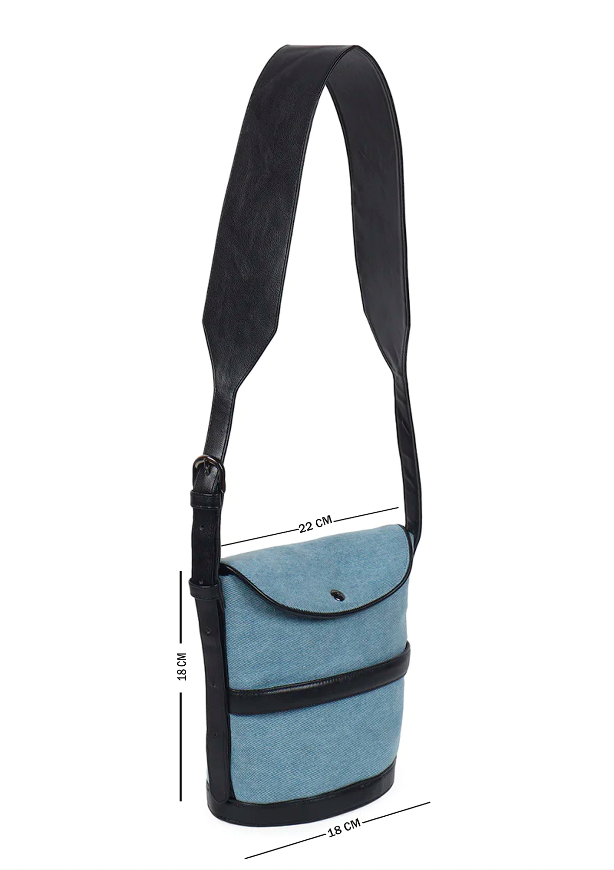 CADE BLACK DENIM BAG - Rizir