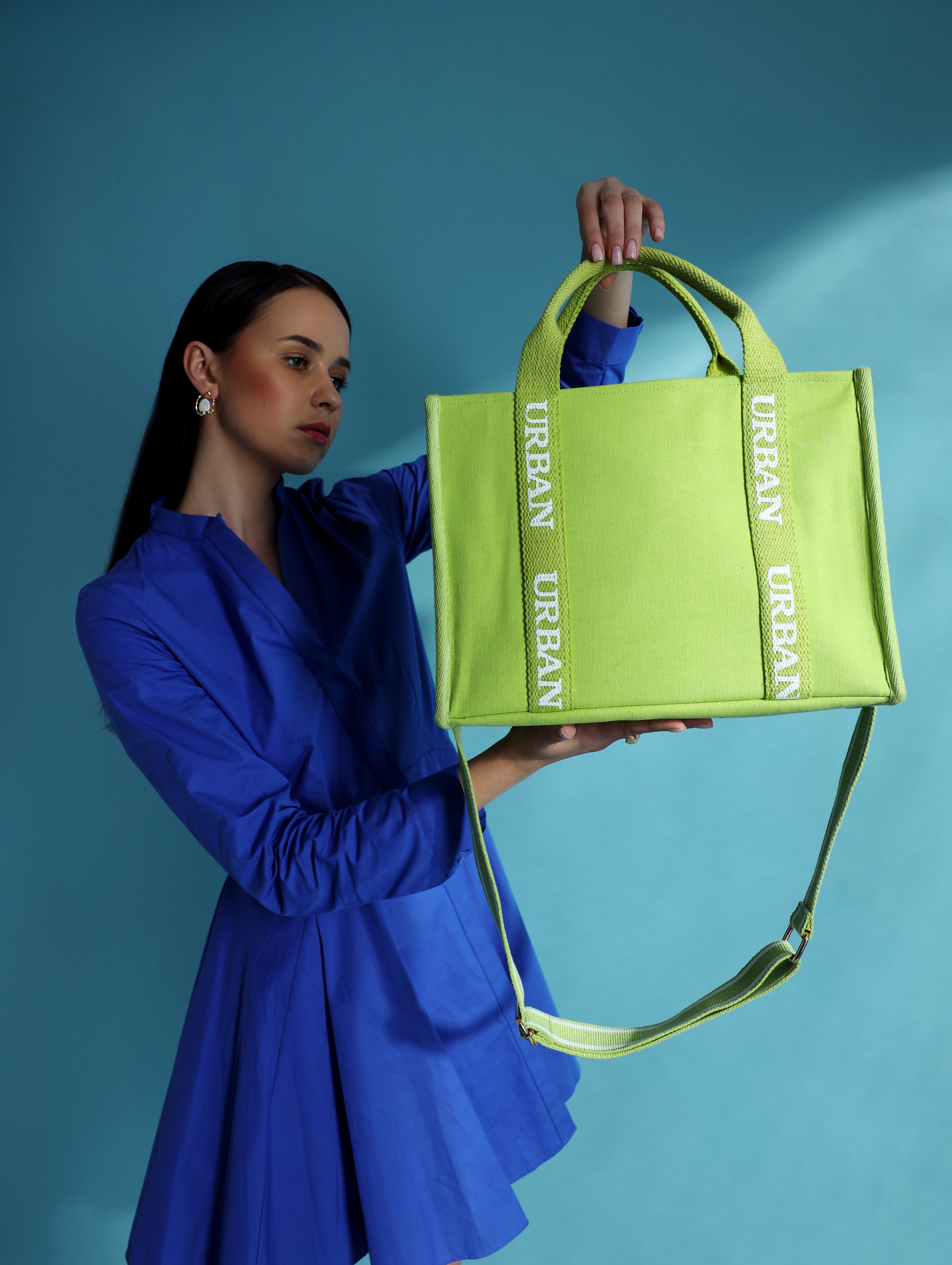 SMALL URBAN TOTE - LIME GREEN - Rizir