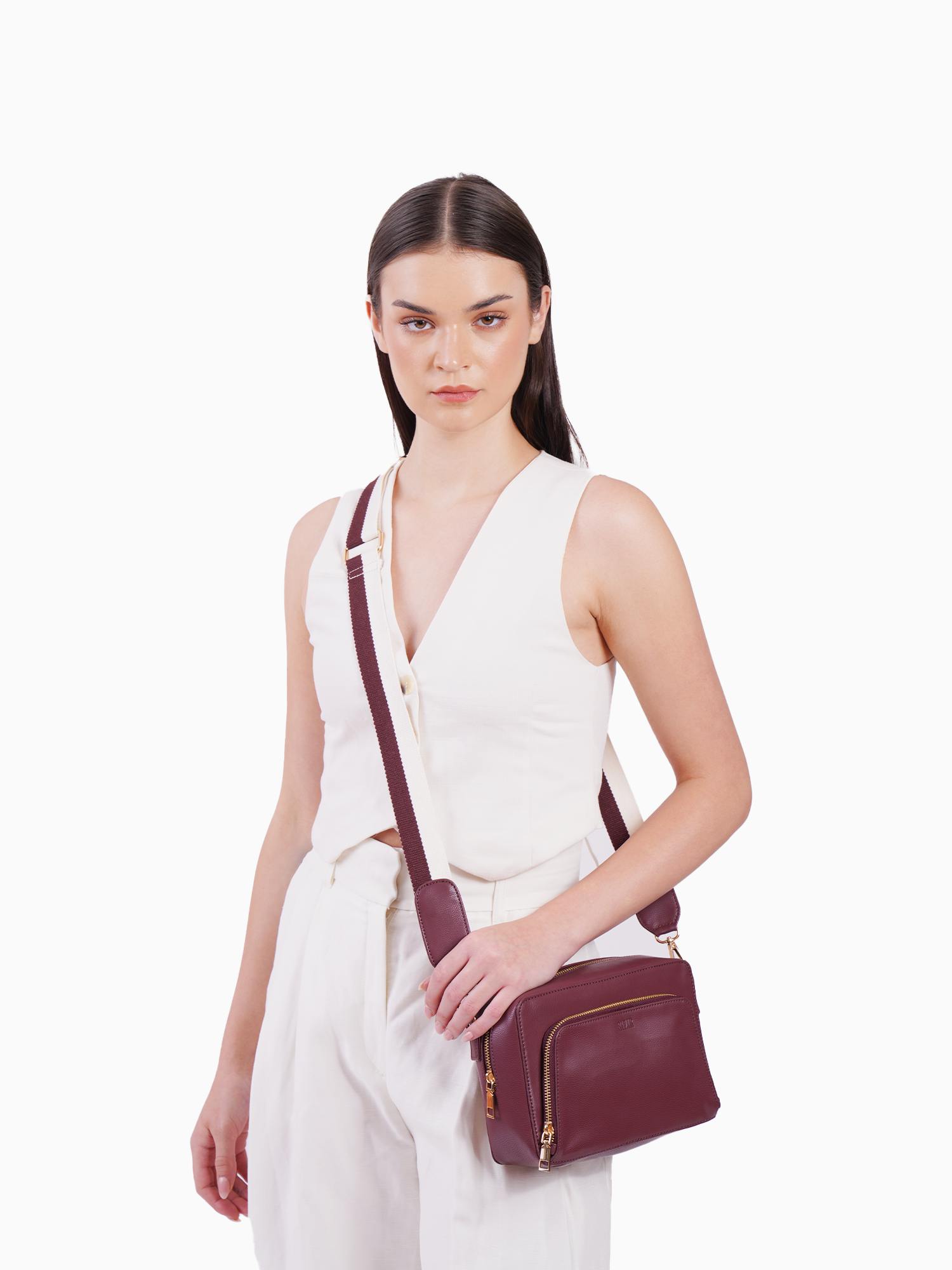 MAVEN CROSSBODY BAG - WINE - Rizir