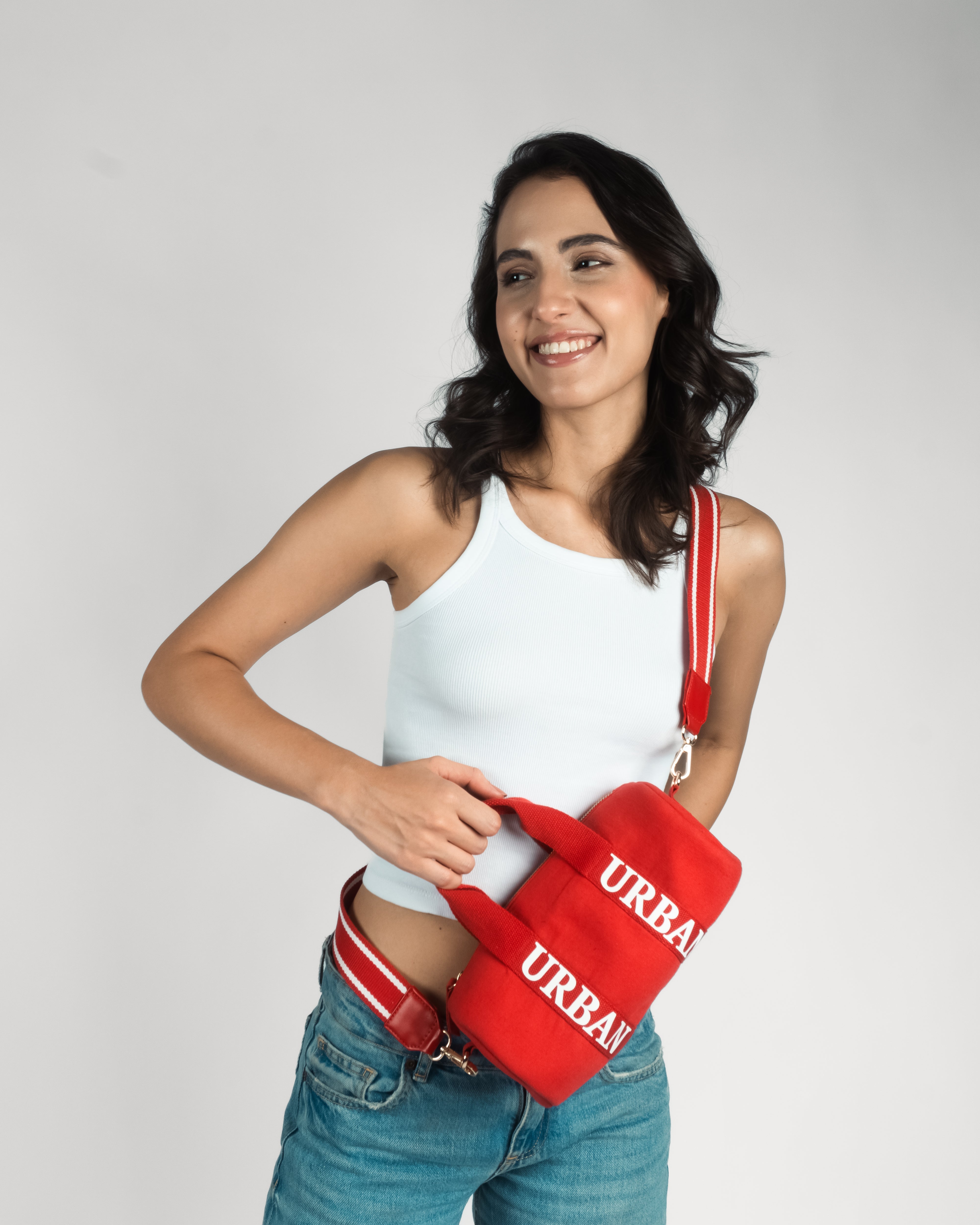 MINI URBAN DUFFLE TOTE RED