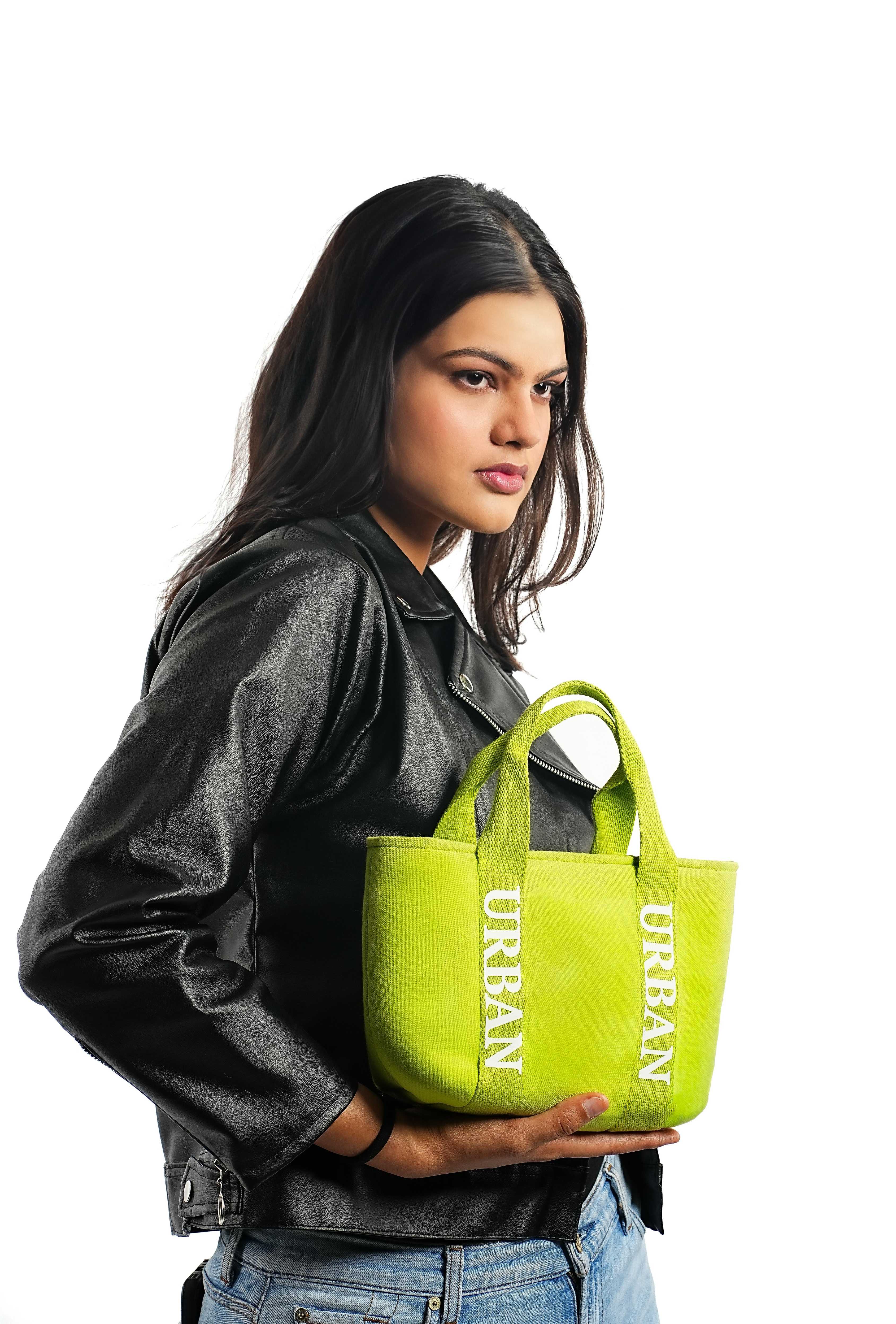 MINI URBAN CHIC TOTE LIME GREEN