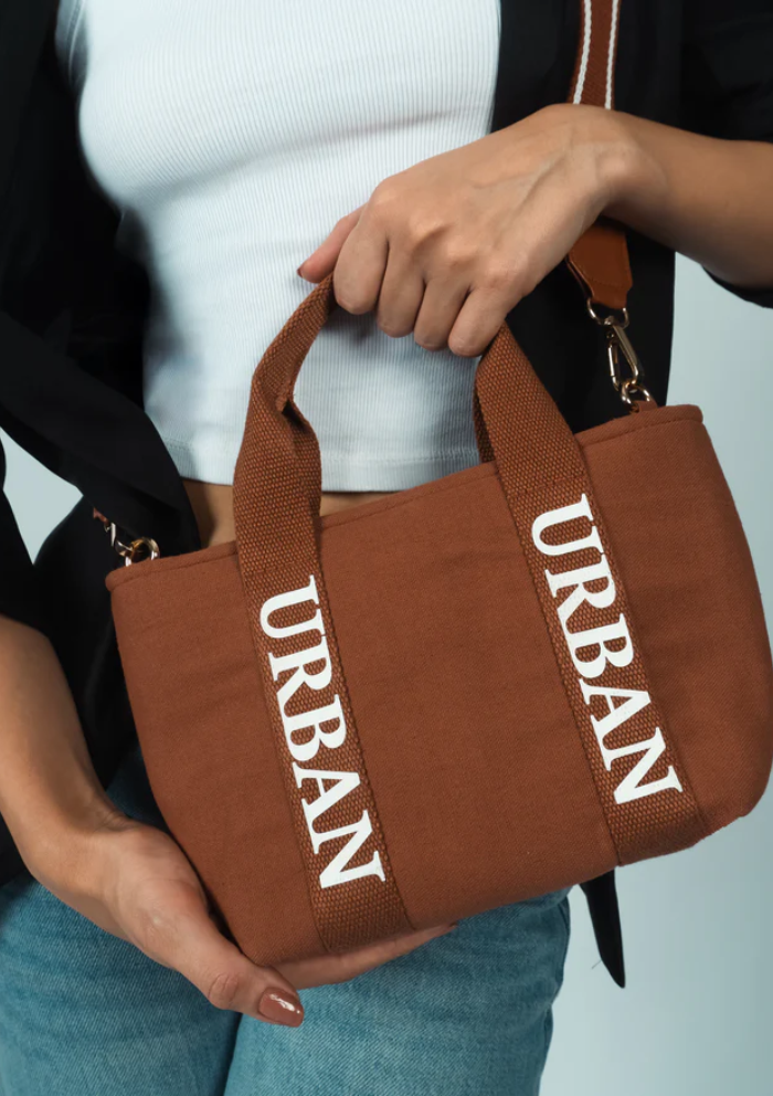 MINI URBAN CHIC TOTE BROWN - Rizir