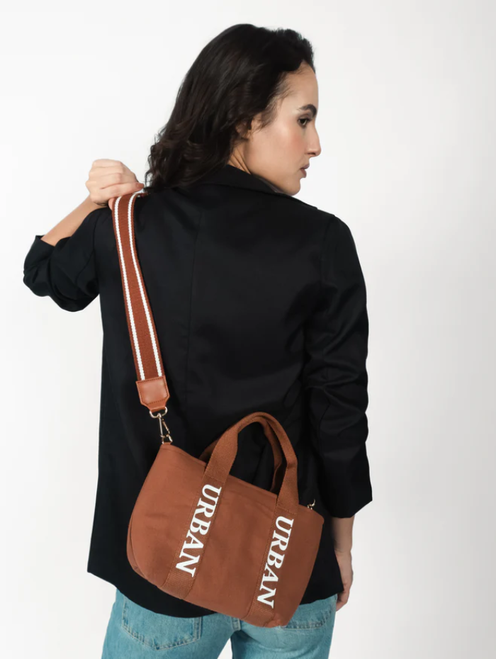MINI URBAN CHIC TOTE BROWN - Rizir