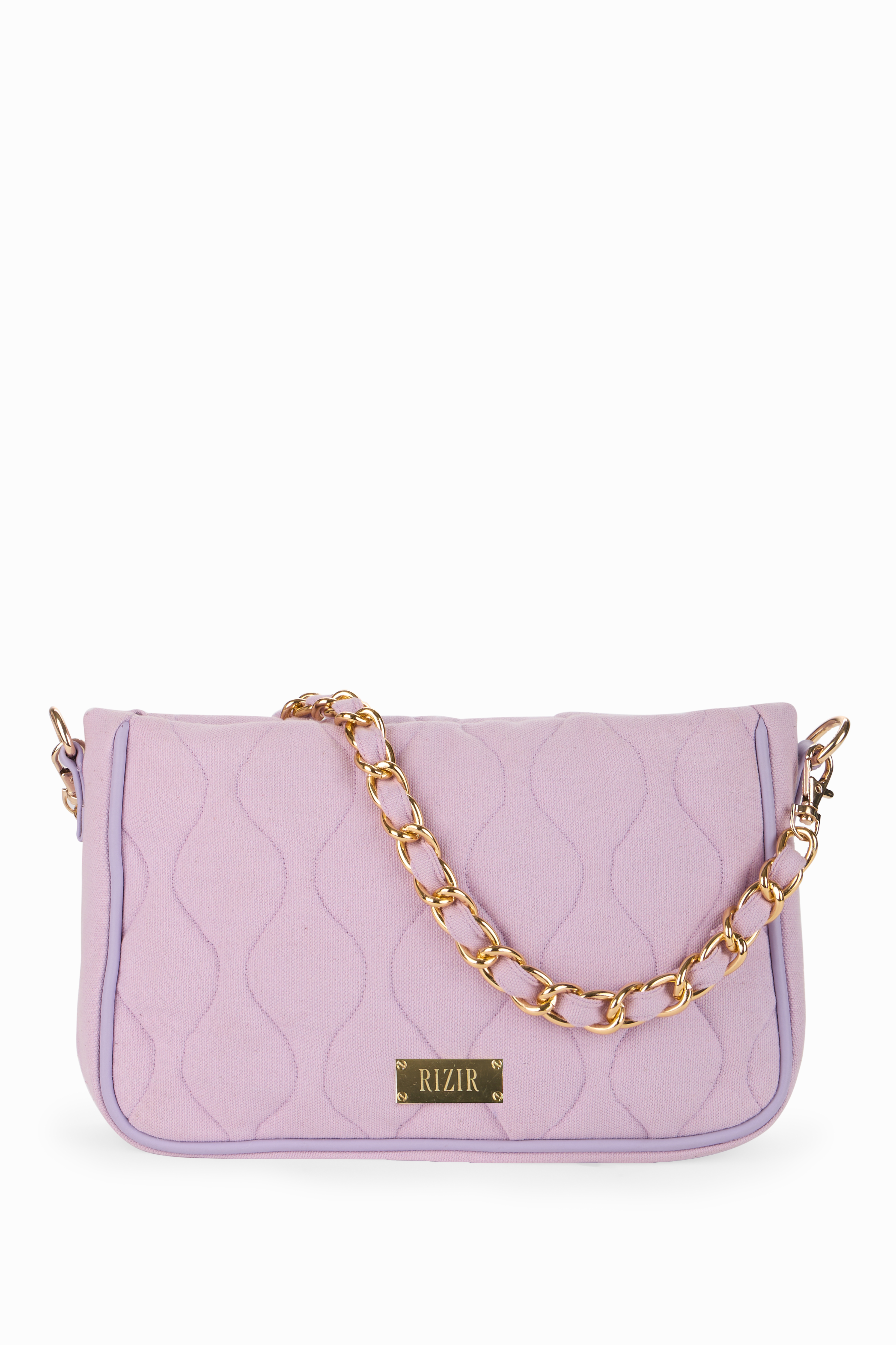 Retro Quilted Lavender Sling Bag