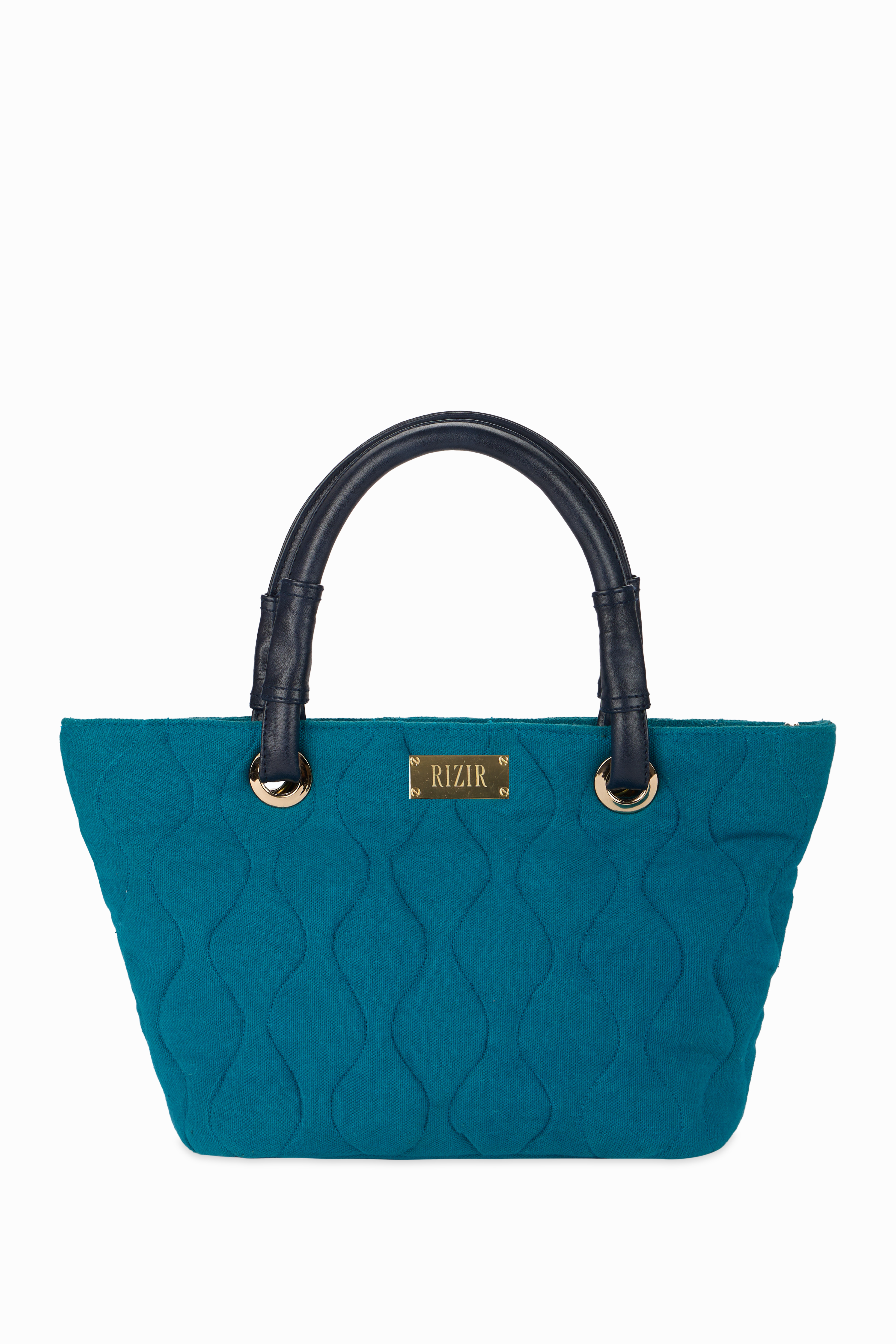Bucket Quilted Teal Blue Sling Bag