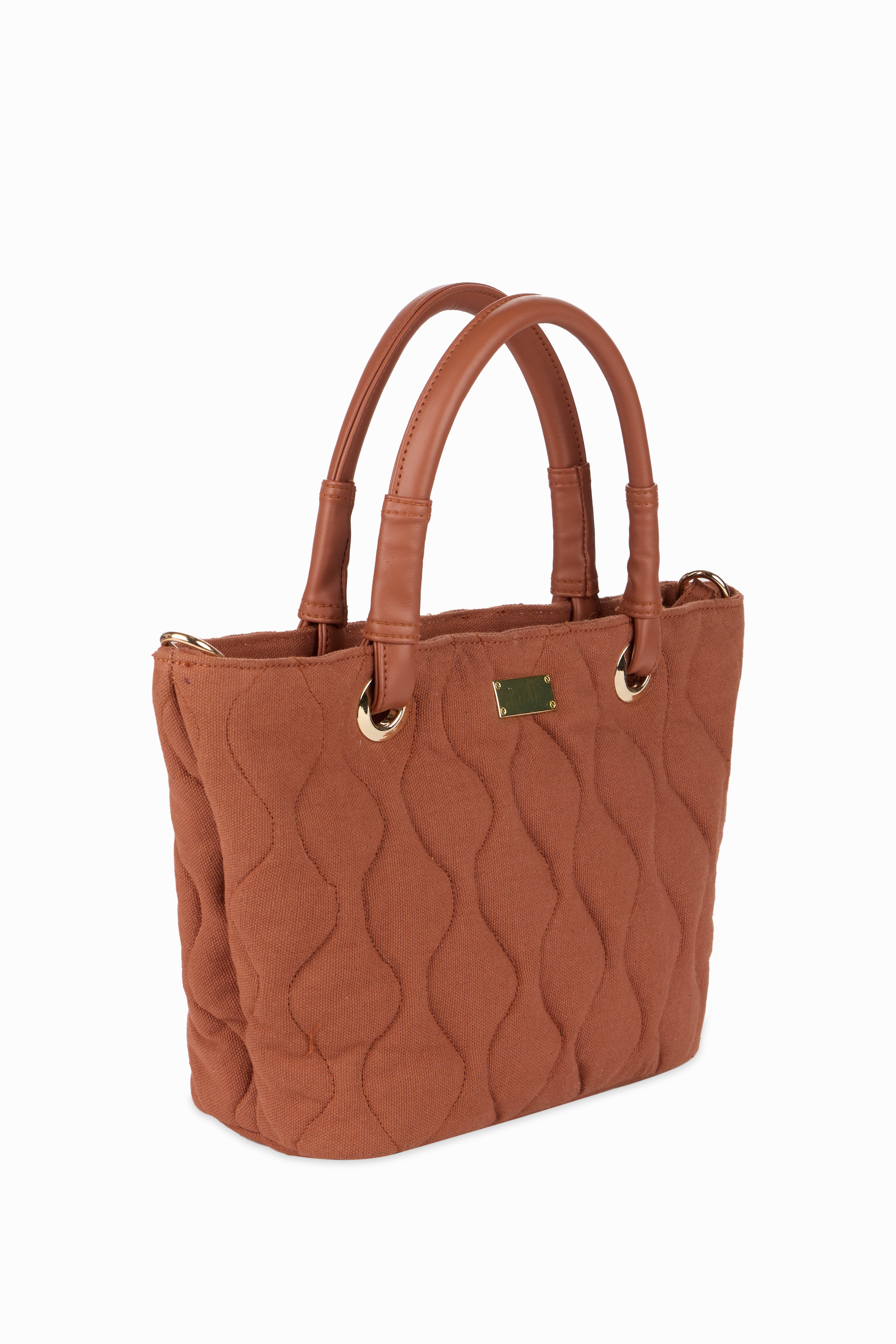Bucket Quilted Brown Sling Bag