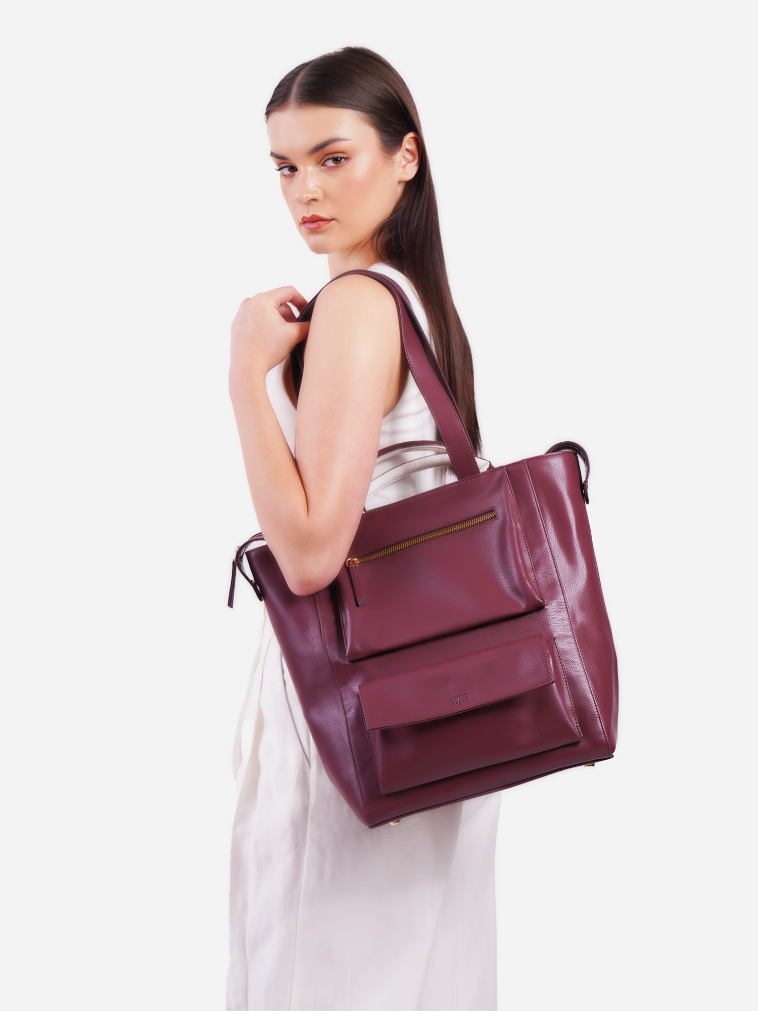 ELYSIAN TOTE BAG-WINE - Rizir